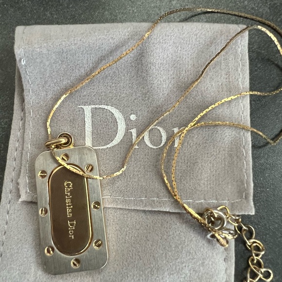 Dior Plate Vintage Necklace Two Toned - Picture 4 of 5